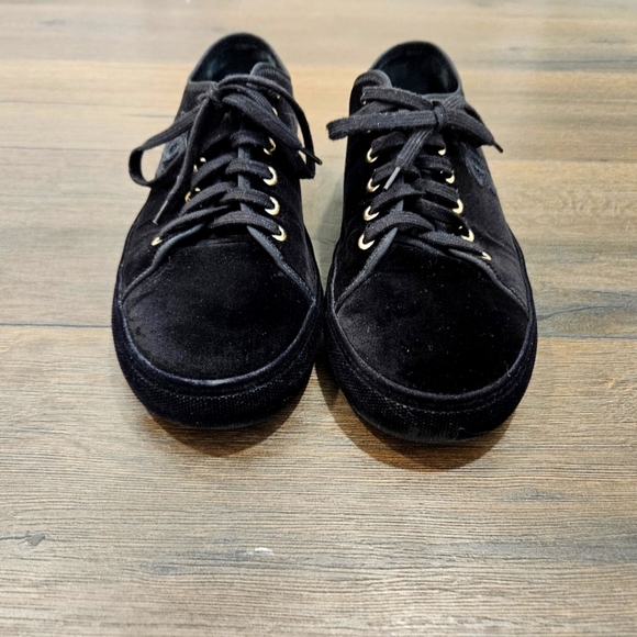 Chanel Black Velvet Sneakers - Size 39 1/2 - Picture 7 of 12